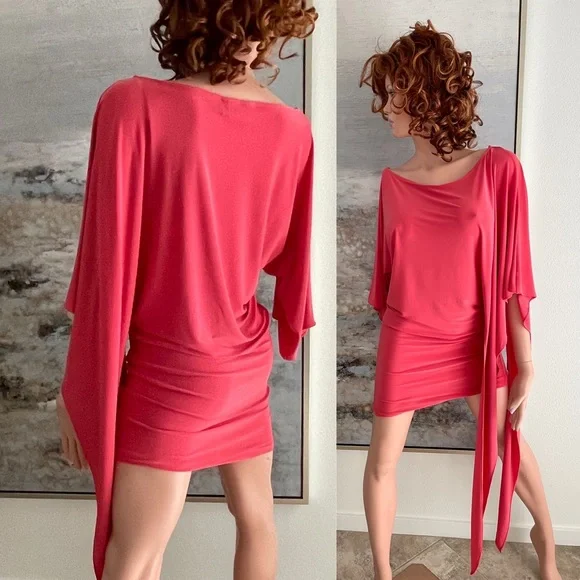 ABI FERRIN Signature 5-Way DRESS Coral XXS - Picture 1 of 15